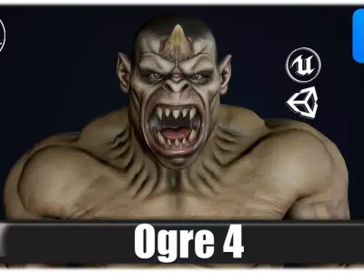 Ogre 4 Low-poly 3D model