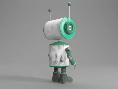 CLEANER Robot  Low-poly 3D model