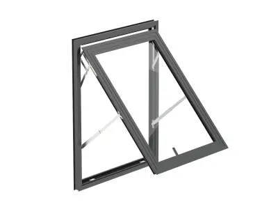 Aluminium Door 03 3D model
