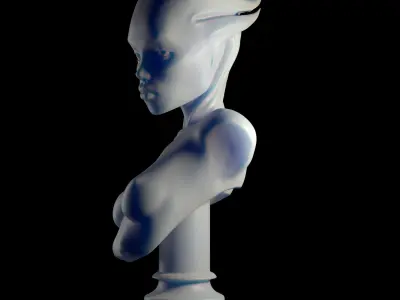 Asari Bust Mass Effect 3D print model