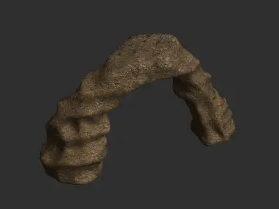 Small Arch - Dirt 1 Low-poly 3D model