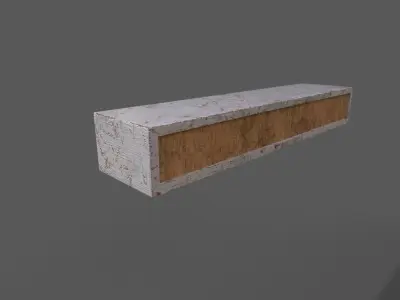 Old Modern Furniture 3D Model Low-poly 3D model