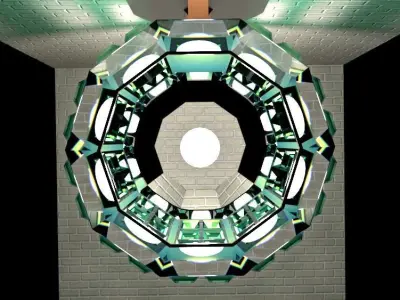 Faceted Wall Sconce Free 3D model