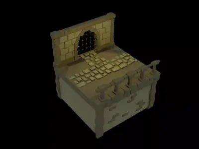 Isometric Dungeon Tiles-4 Low-poly 3D model