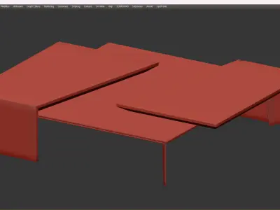 CENTER TABLE PAWSON Low-poly 3D model