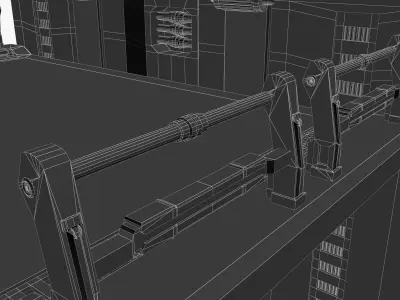 Sci fi elevator Low-poly 3D model
