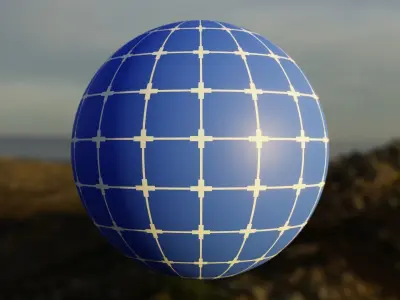 Procedural Sci-Fi Blueprint Grid Shader - Blender Material Texture