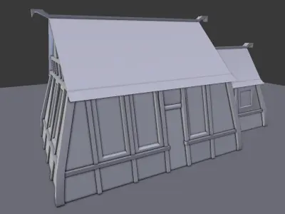 Medieval Village House 2 Low-poly 3D model