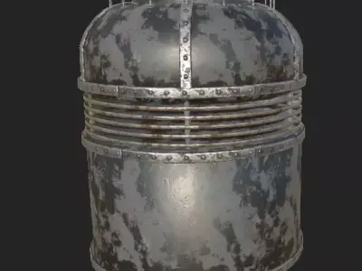 Metal Tank  Low-poly 3D model