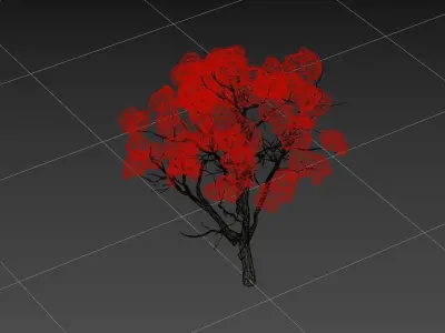 Low Poly Tree Autumn Stylish Low-poly 3D model