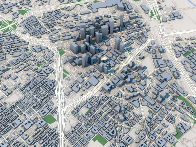 Dallas City Texas United States 3D model