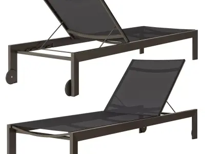 Globewest Pier Straight sunbed 3D model