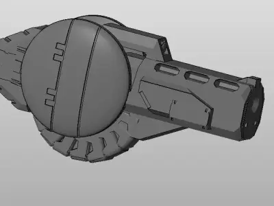 CHIBI-TECH SD - PYTHON-V GUNPOD        3D print model
