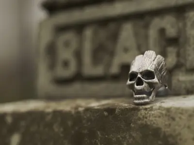Ring Wooden Skull 1 3D print model