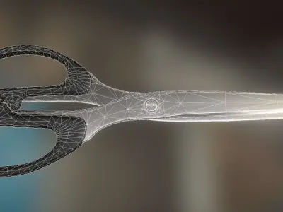 Scissors Rigged And Animated Clean Version Low-poly 3D model