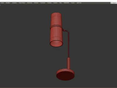 CEDAR AND MOSS CONIFER SINGLE TABLE LAMP Low-poly 3D model
