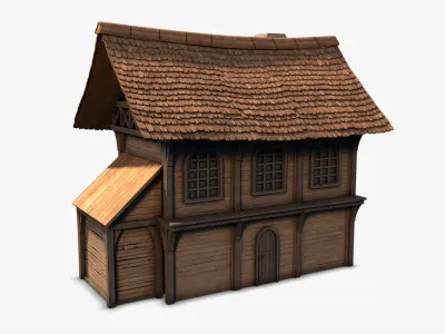 Cottage 13 Low-poly 3D model