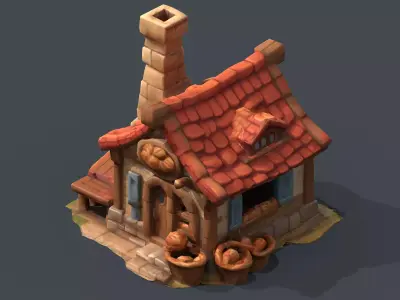 Low Poly 3D Buildings Pack  Workshop Stylized Mobile Game Assets