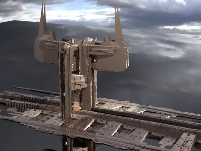 Ithian Ancient Cross Structure 3D model