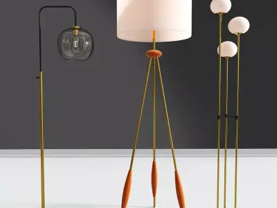 Modern Floor Lamps Collection 3D model