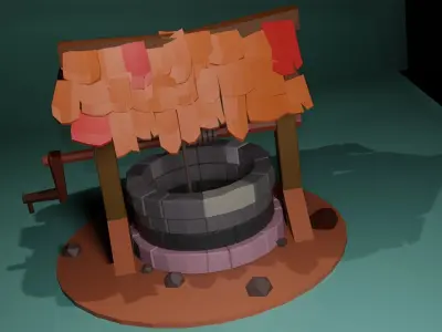 well in blender 3D model