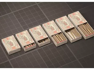 Vintage Matchbox Matches Collection 3D model