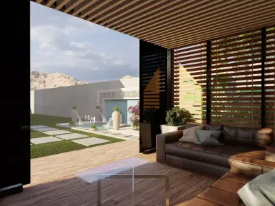 exterior house garden 3D model