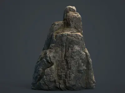 Rock Boulder 4 PBR  Low-poly 3D model