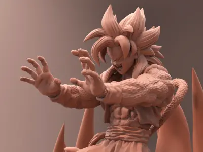 Gogeta ss4 3d print 3D print model