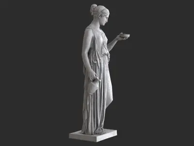 Hebe Statue - Granite Low-poly 3D model