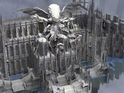 Secret Cult Cathedral of Cthulhu 3D model