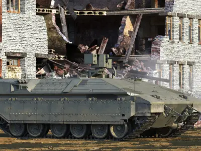  IDF Namer Armored Infantry Carrier Dirty Rigged for Maya 