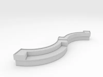 Bench Park 20 3D model
