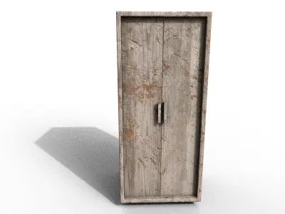 Old Modern Furniture 3D Model Terror Low-poly 3D model