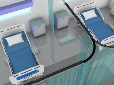 Hospital Room 2 - 4K 3D model