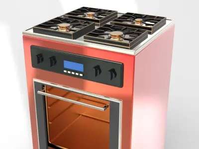 Stove Oven Low-poly 3D model