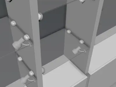 Concession stand kiosk shop 3D model