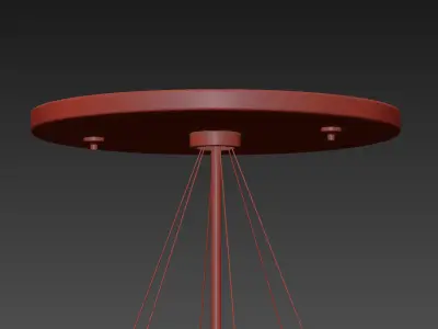 PARACHUTE GLASS DOME CHANDELIER CB2 Exclusive 3D model