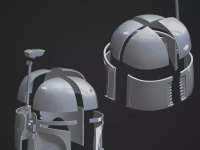 Boba Fett Helmet Prop Cosplay StarWars  3D print model