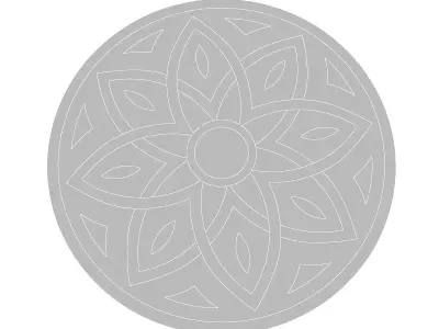 Marble Navel Pattern Low-poly 3D model