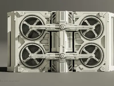 Sci-fi architecture panels Vol 01 3D model