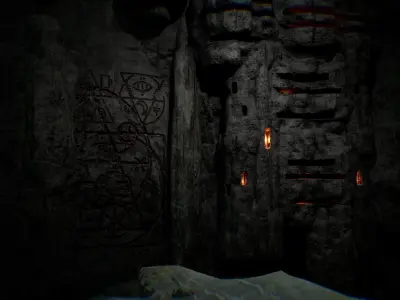 Stone Chasm 16 Assets Low-poly 3D model