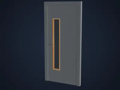 Office Door PBR Low-poly 3D model