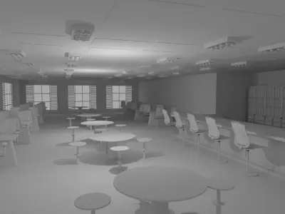 Tavern Interior No Material 3D model