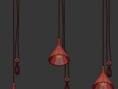 Set of three 3D model