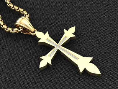 Cross Light Gold 3CP090 3DM STL 3D model
