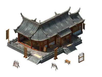 Peach Blossom Island - Weapon Shop 39 3D model