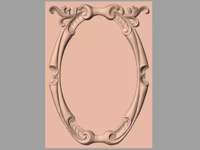 Door flower 3D relief STL Model for CNC woodworking carving E304 3D model