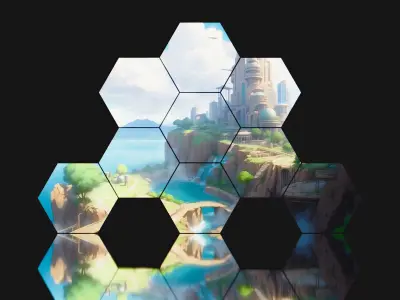 HEXAGONAL LED PANEL Free low-poly 3D model