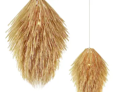 Aliexpress rattan pendant light 3D model